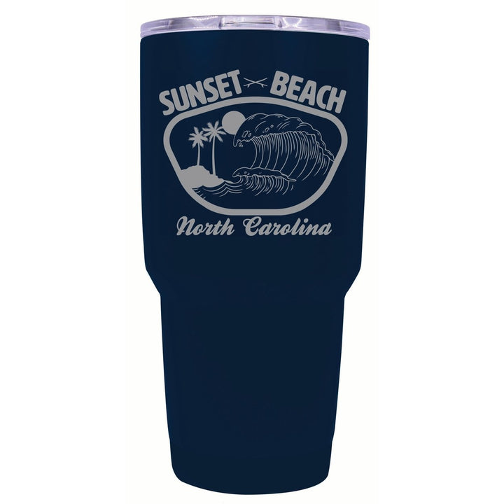 Sunset Beach North Carolina Souvenir 24 oz Engraved Insulated Stainless Steel Tumbler Image 1