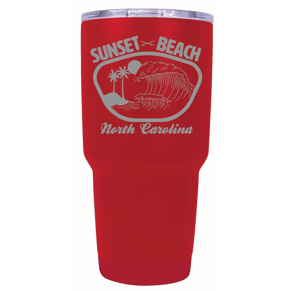 Sunset Beach North Carolina Souvenir 24 oz Engraved Insulated Stainless Steel Tumbler Image 2