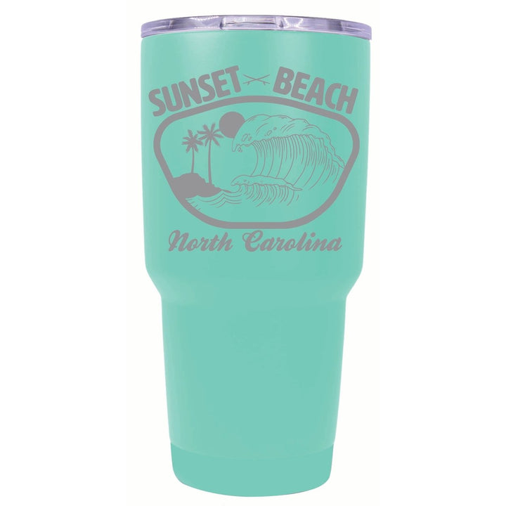 Sunset Beach North Carolina Souvenir 24 oz Engraved Insulated Stainless Steel Tumbler Image 1