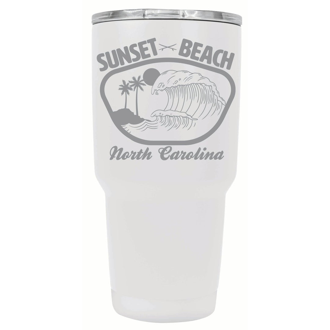 Sunset Beach North Carolina Souvenir 24 oz Engraved Insulated Stainless Steel Tumbler Image 4