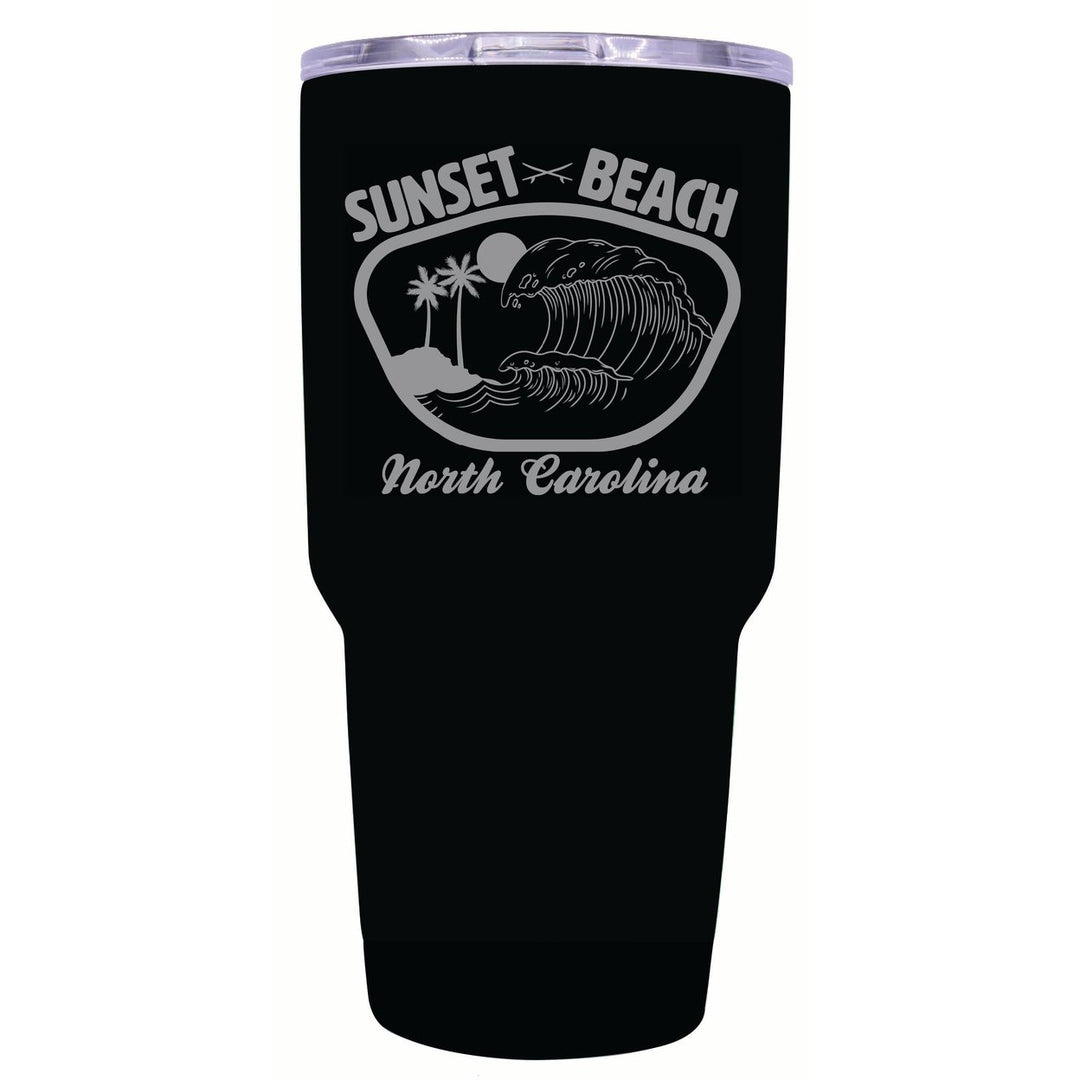 Sunset Beach North Carolina Souvenir 24 oz Engraved Insulated Stainless Steel Tumbler Image 7