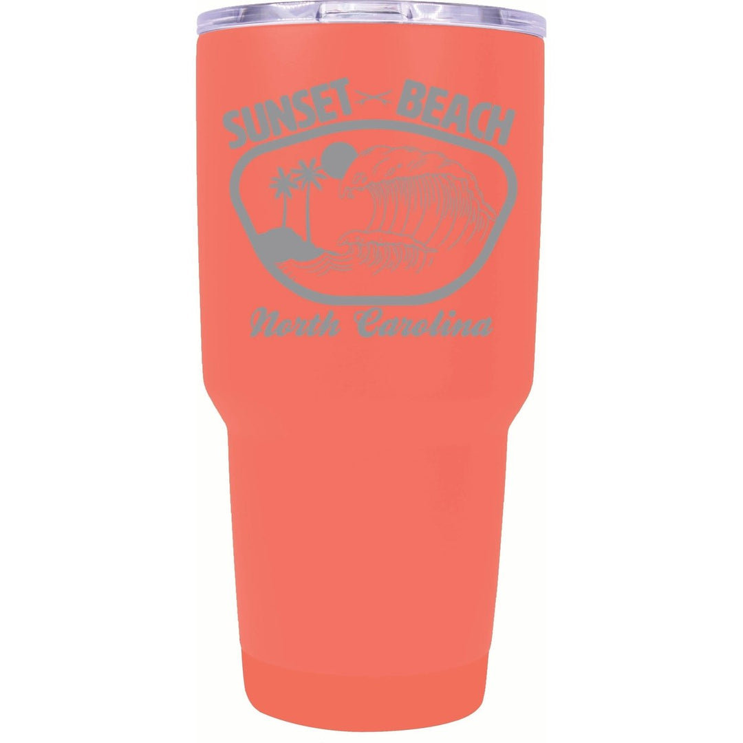 Sunset Beach North Carolina Souvenir 24 oz Engraved Insulated Stainless Steel Tumbler Image 8