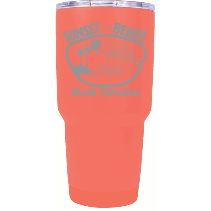 Sunset Beach North Carolina Souvenir 24 oz Engraved Insulated Stainless Steel Tumbler Image 8