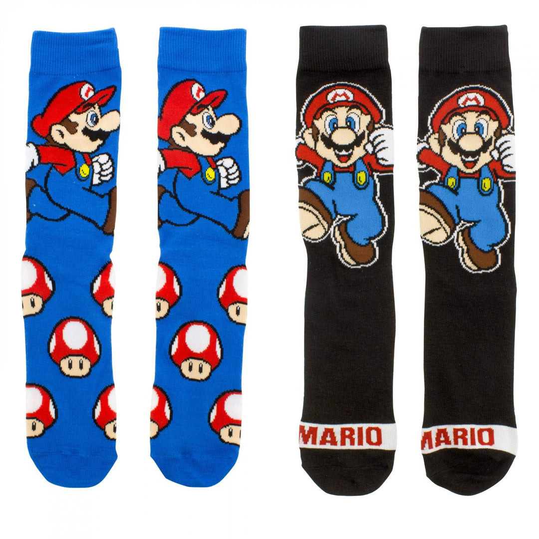 Super Mario Bros. Level Up 2-Pack Crew Socks Image 1