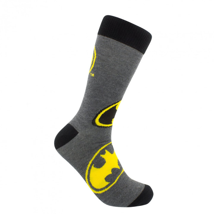 Batman Suit and Logos 2-Pair Pack of Crew Socks Image 3