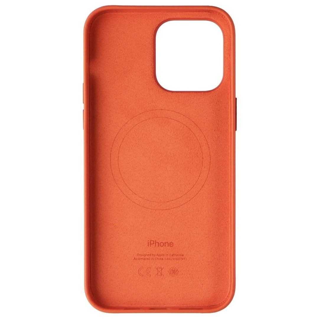 Apple Leather Case for MagSafe for iPhone 14 Pro Max - Orange Image 3