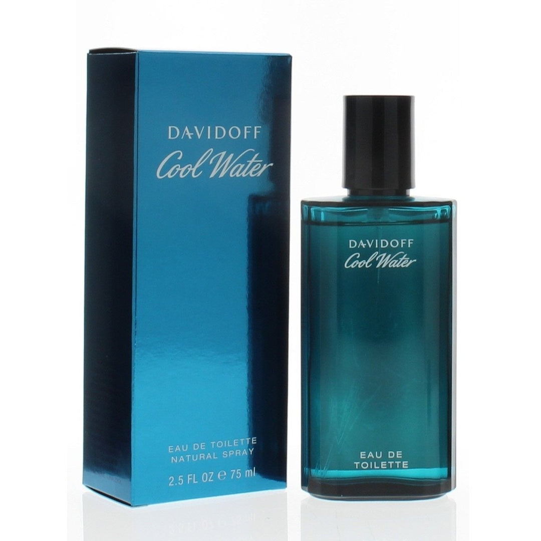 Davidoff Cool Water Eau De Toilette Spray Men 2.5oz Fresh Aquatic Fragrance Image 1