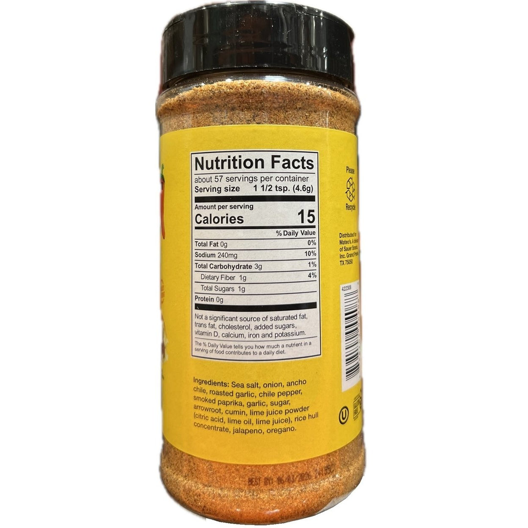 Mateos Medium Ancho Chile Taco Seasoning 9.4 Ounce Image 2