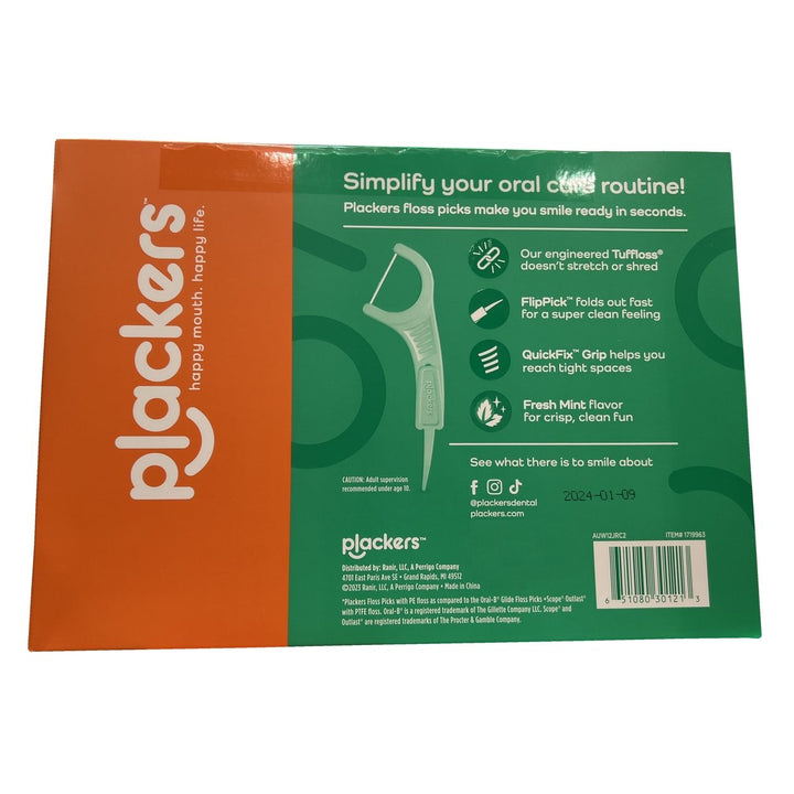 Plackers Micro Line Floss Picks Fresh Mint (600 Count) Image 2