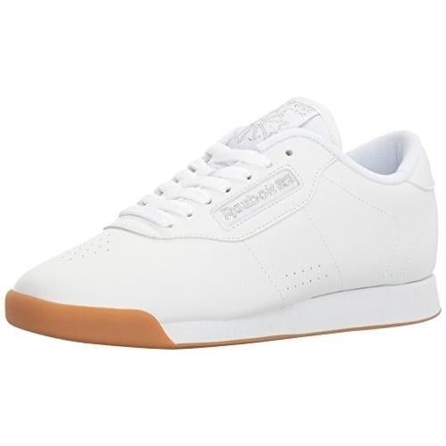 Reebok Womens Princess Wide Fashion Shoes White Gum Cushioned Midsole Image 1