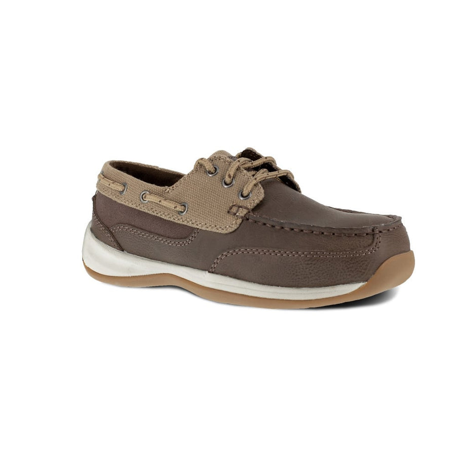 Rockport Works Womens Steel Toe 3-Eye Work Shoe Brown Tan RK641 Slip Resistant Image 1