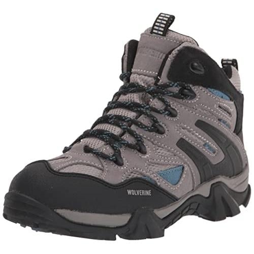 WOLVERINE Womens Wilderness Waterproof Construction Boot Grey Image 1