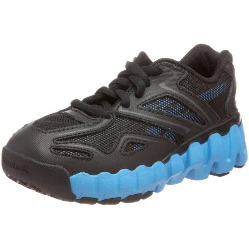 Reebok Zig Sonic Toddler Running Shoe Black Malibu Blue Flexible Sneakers Image 1