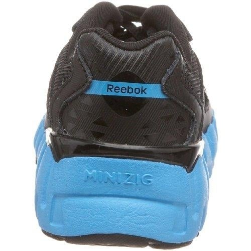 Reebok Zig Sonic Toddler Running Shoe Black Malibu Blue Flexible Sneakers Image 3