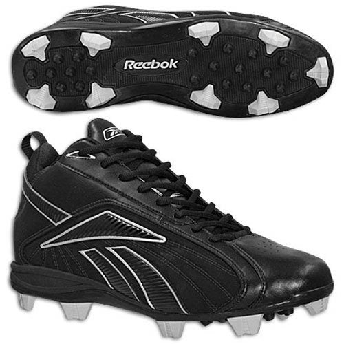 Reebok Unisex Kids Vero FL MR9 II Mid Baseball Shoe Black Comfortable Lightweight Image 3