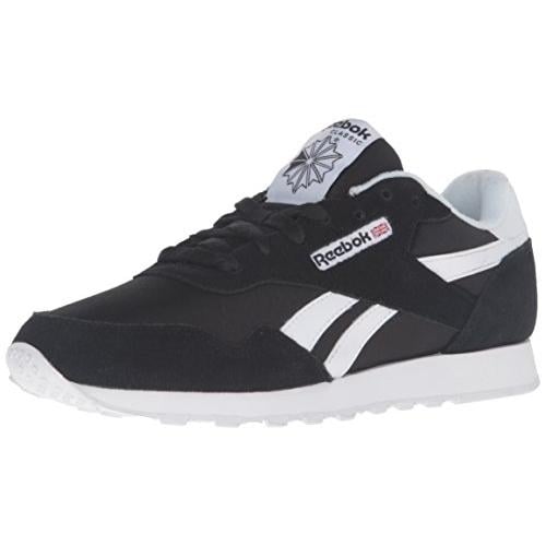 Reebok Womens Royal Nylon Sneakers Black White Wolf Grey Comfortable Fashion Image 1