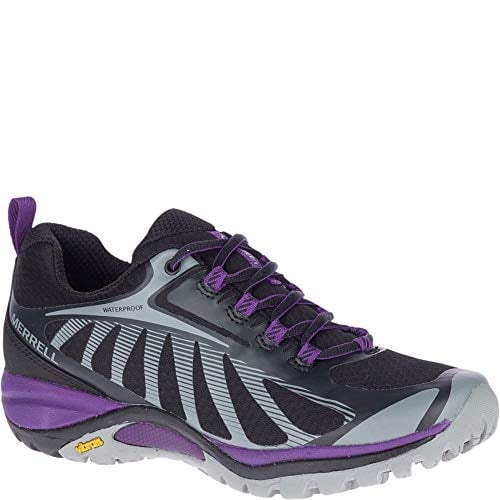 Merrell Womens Siren Edge 3 Waterproof Hiking Shoe BLACK/ACAI Image 1