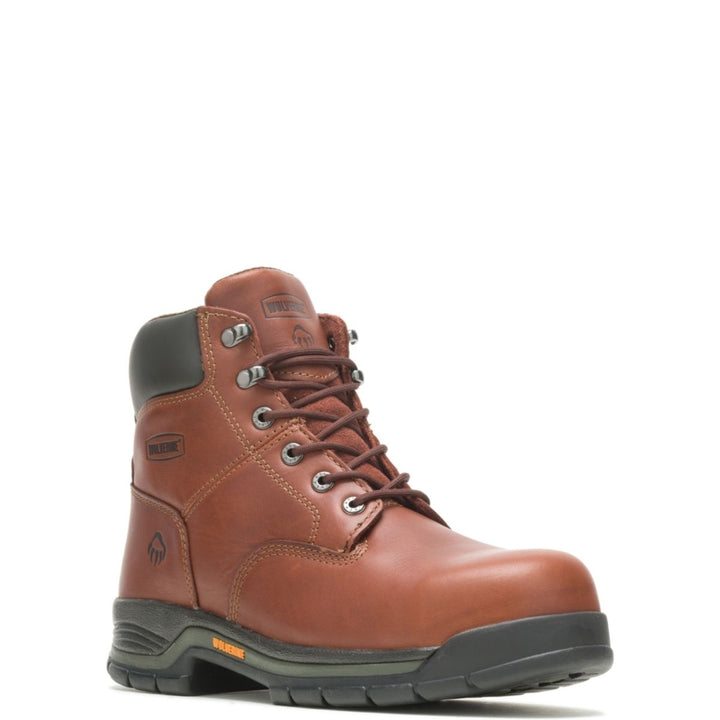 WOLVERINE Mens Harrison 6" Lace-Up SoftToe Work Boot Brown - W04906 varies BROWN Image 2