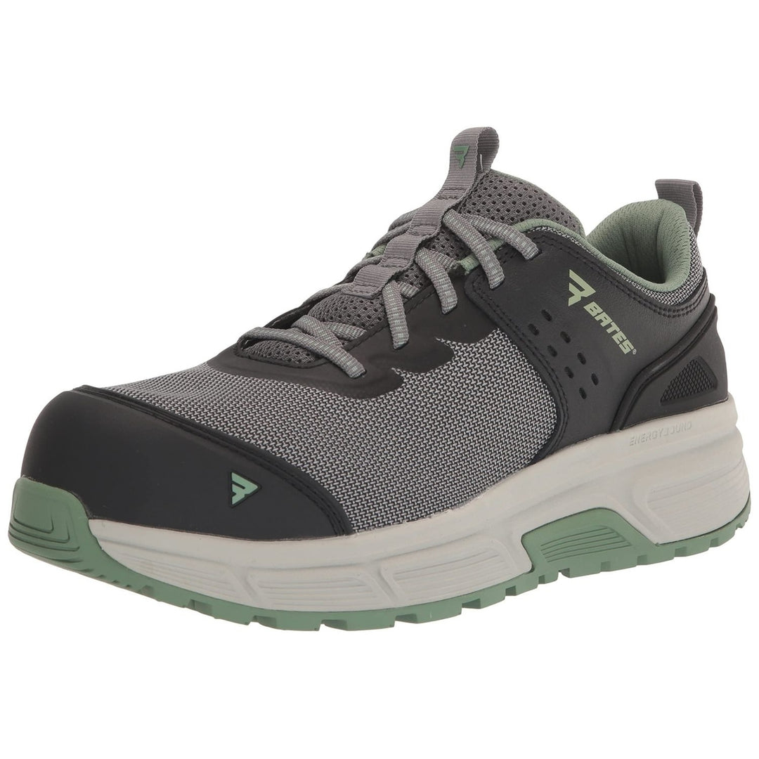 Bates Womens Jumpstart Low Fire and Safety Shoe GREY/JADE Image 2