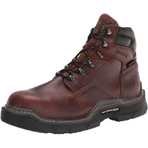 WOLVERINE Mens Raider DuraShocks 6" Waterproof Composite Toe Construction Boot PEANUT Image 1