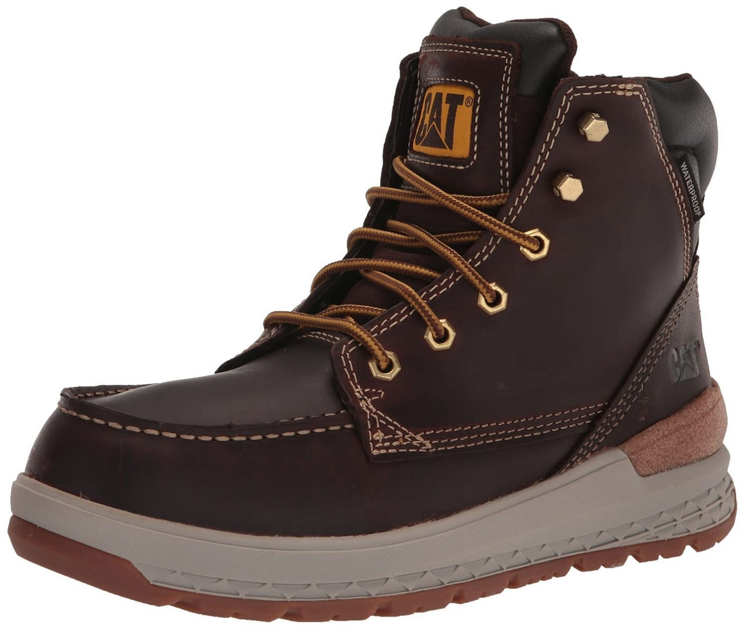 Cat Footwear Mens Impact Waterproof Construction Boot FRIAR BROWN Image 1