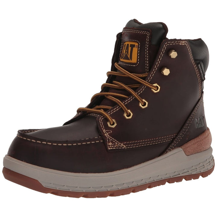 Cat Footwear Mens Impact Waterproof Construction Boot FRIAR BROWN Image 3