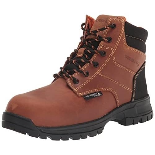 WOLVERINE Mens Piper Waterproof Composite Toe 6in Construction Boot CASHEW Image 1