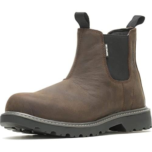 WOLVERINE Mens Floorhand Romeo Waterproof Chelsea Boot DARK BROWN Image 1