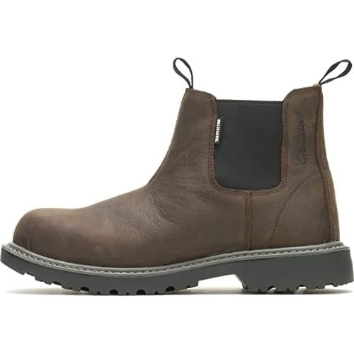 WOLVERINE Mens Floorhand Romeo Waterproof Chelsea Boot DARK BROWN Image 3