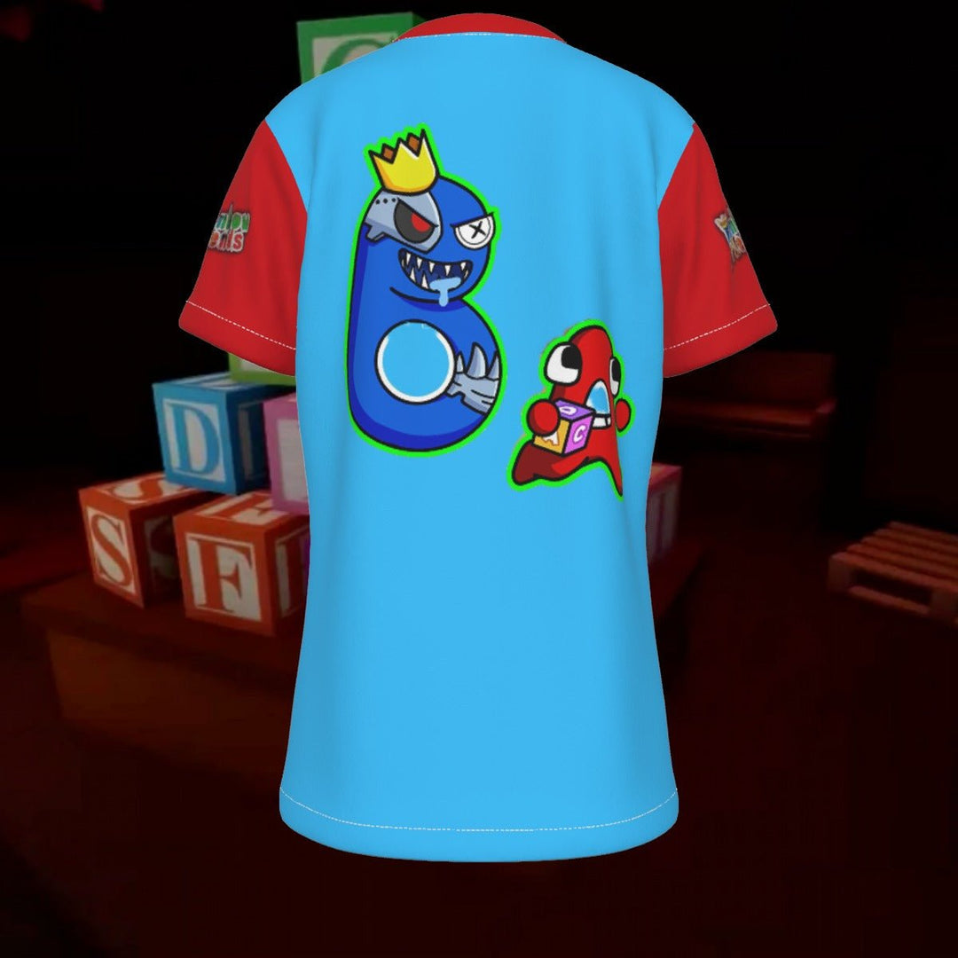 Kids Rainbow Friends VS Alphabet Lore Shirt Image 2