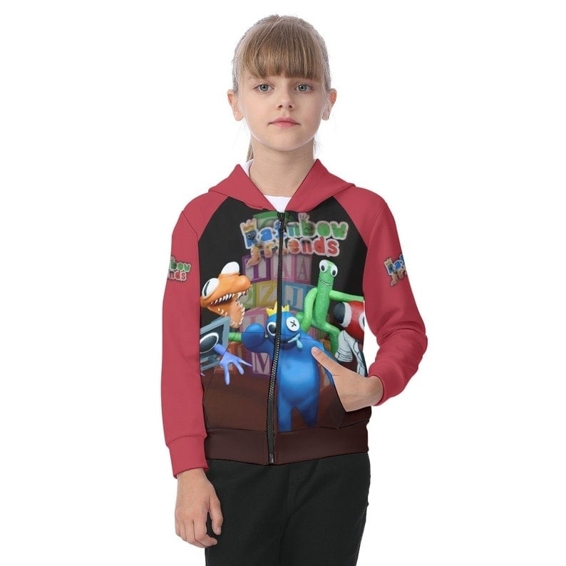 Kids Rainbow Friends Zip Up Hoodie Image 1