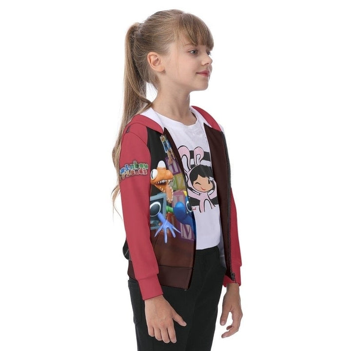 Kids Rainbow Friends Zip Up Hoodie Image 3