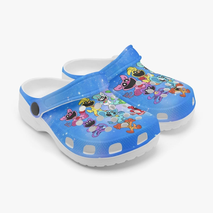 Kids Smiling Critters Clogs Lightweight EVA Anti-Slip Indoor Outdoor Footwear Image 1