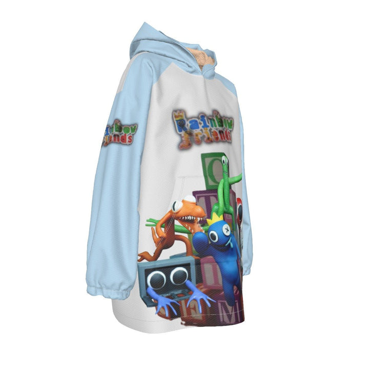 Kids Rainbow Friends Sherpa Fleece Hoodie Blanket Image 3