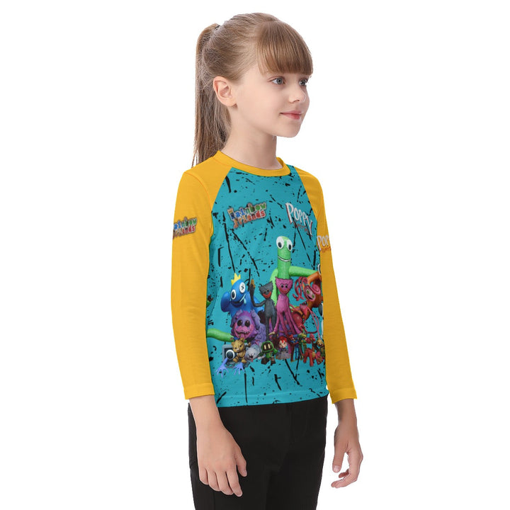 Kids Huggy Wuggy Rainbow Friends Long Sleeve Shirt Image 2