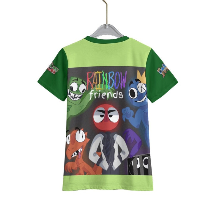 Kids Rainbow Friends Green Shirt Image 2