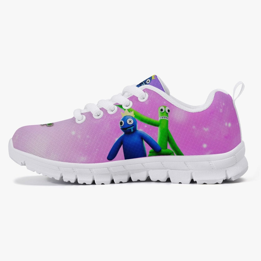 Kids Rainbow Friends Pink Shoes Size Up Lightweight Breathable Mesh Sneakers Image 1