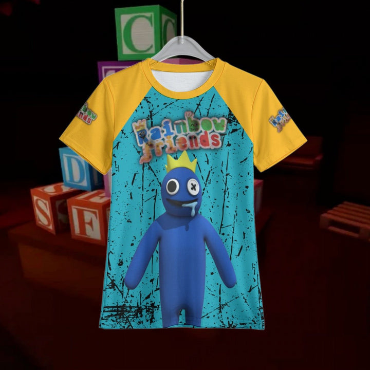 Kids Rainbow Friends Shirt Blue Yellow Image 1