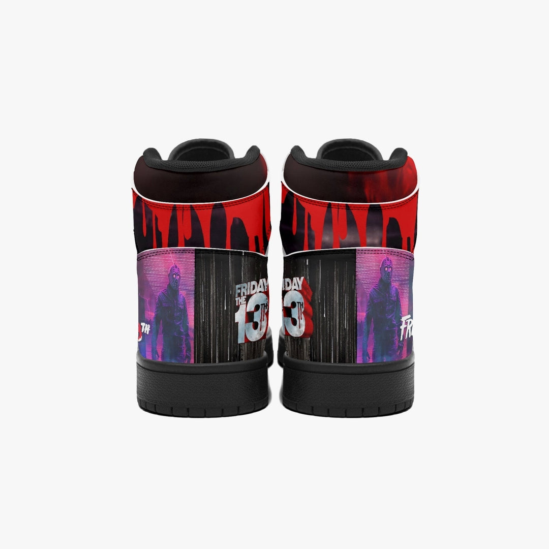 Friday the 13th Jason High Top Sneakers PU Leather Unisex Comfort Cushioned Insoles Image 7