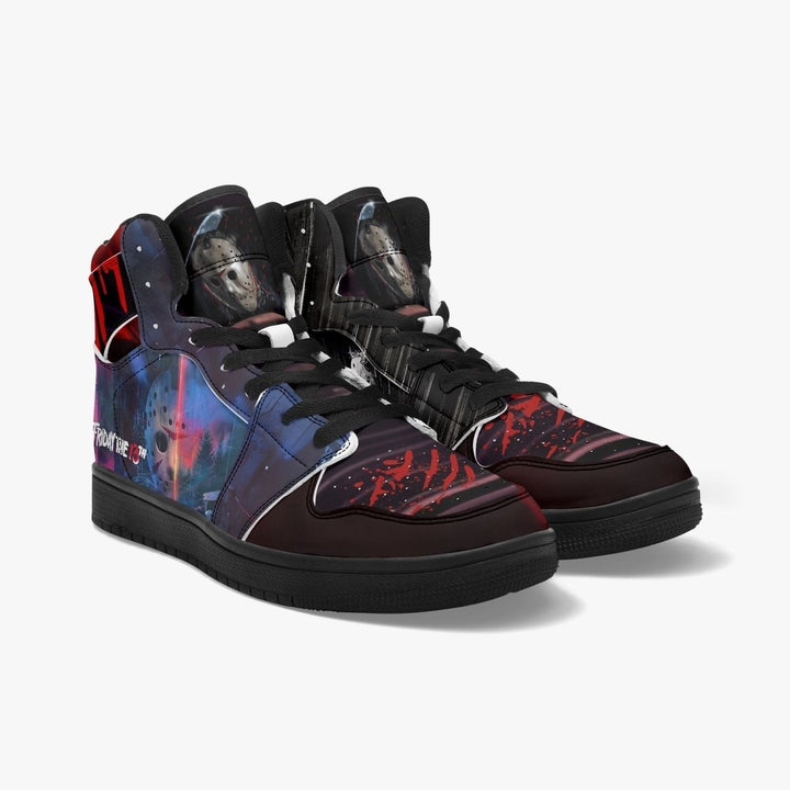 Friday the 13th Jason High Top Sneakers PU Leather Unisex Comfort Cushioned Insoles Image 8