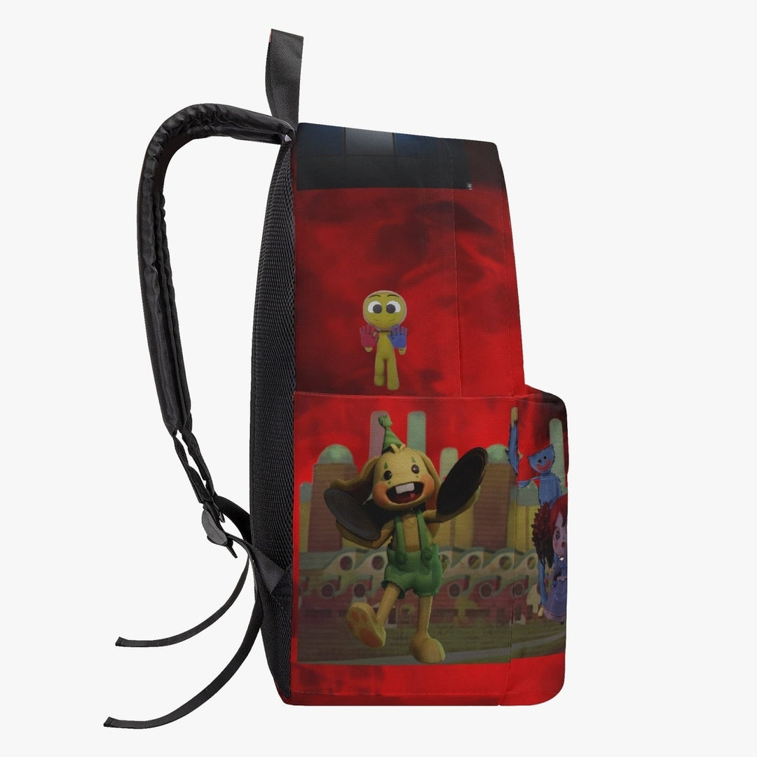 Huggy Wuggy Poppy Playtime Canvas Backpack Unisex fine Polyester Image 3