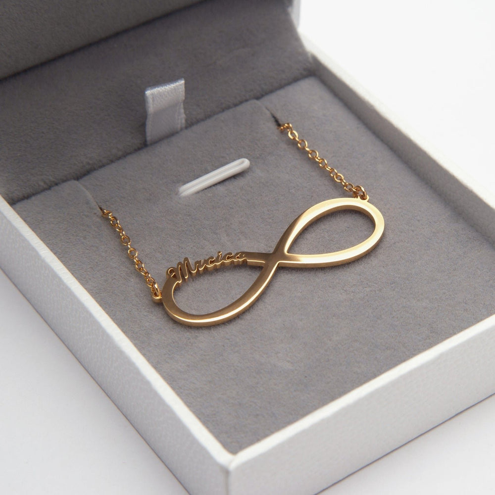 925 Sterling Silver Infinity Necklace with Gift Box Unique Design Layering Option Image 2