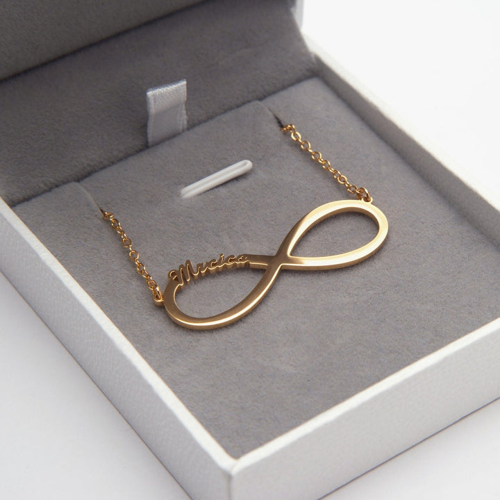 925 Sterling Silver Infinity Necklace with Gift Box Unique Design Layering Option Image 2