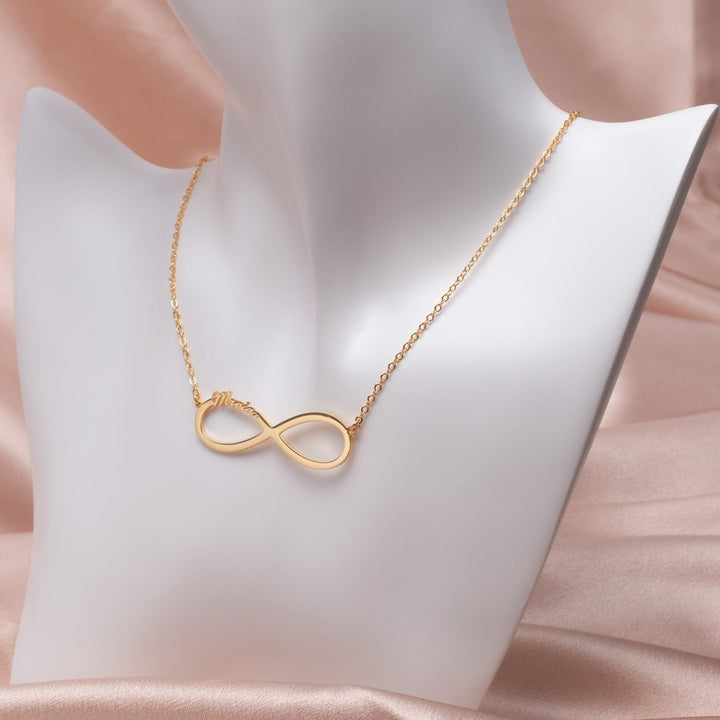 925 Sterling Silver Infinity Necklace with Gift Box Unique Design Layering Option Image 3