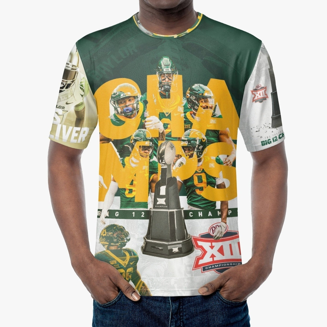 Baylor Big 12 Championship Shirt Classic Fit Polyester Spandex All-Over Print Image 1