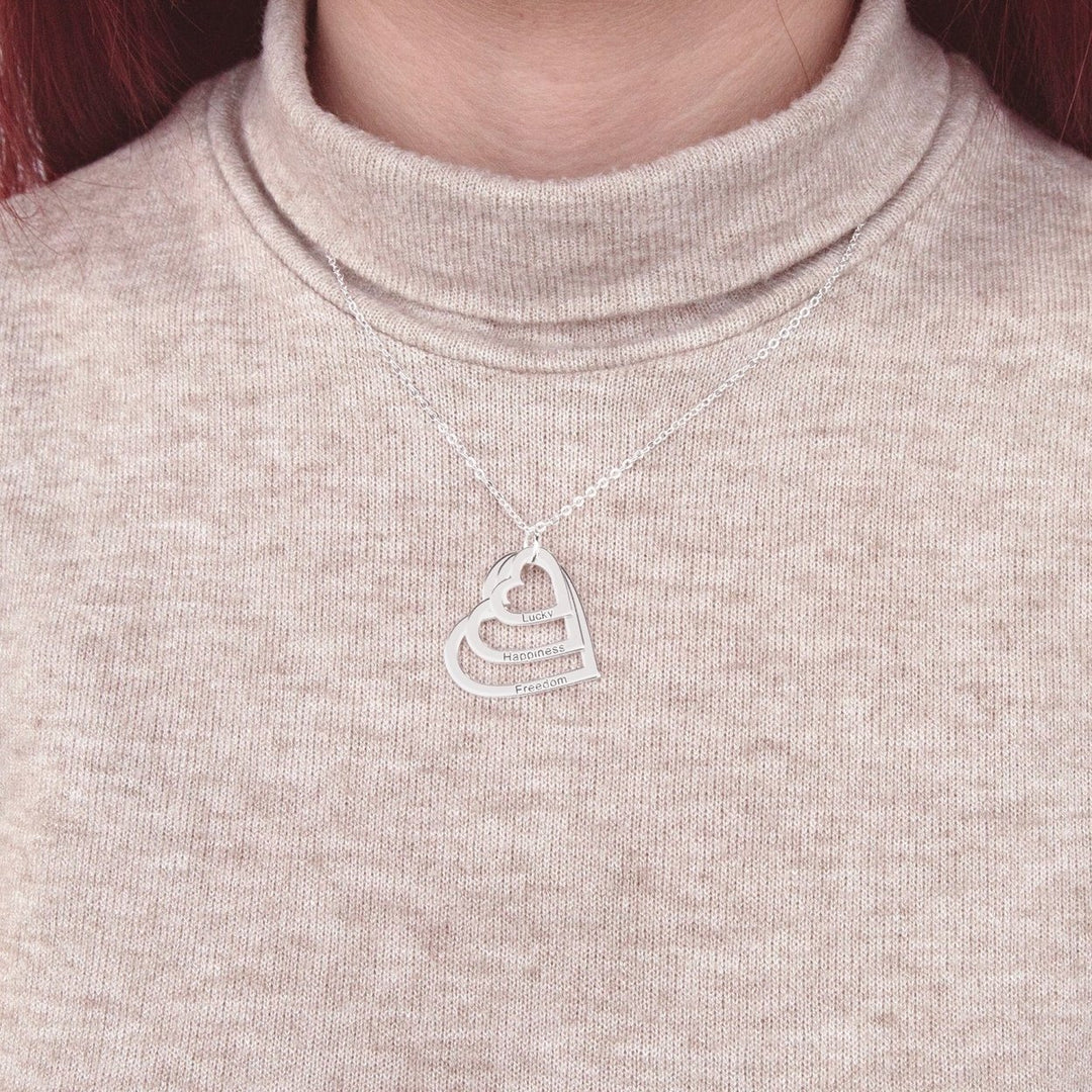 Custom Multiple Heart Necklace Image 4