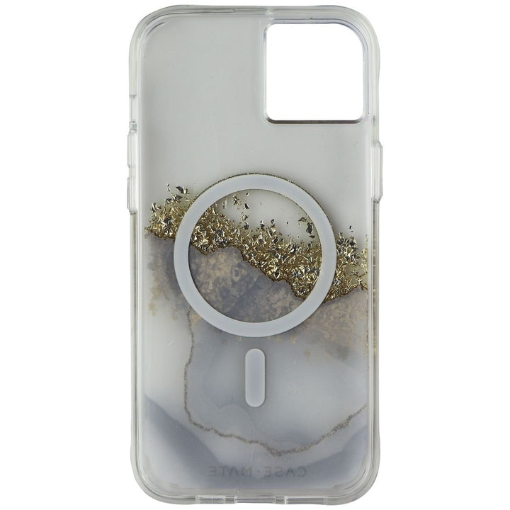 Case-Mate Karat Marble Case for MagSafe for iPhone 14 Plus - Clear/Gold/White Image 3