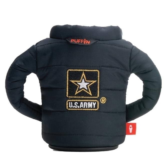 Puffin - The Puffy Beverage Jacket Insulated Can Cooler U.S. Army Black Image 1