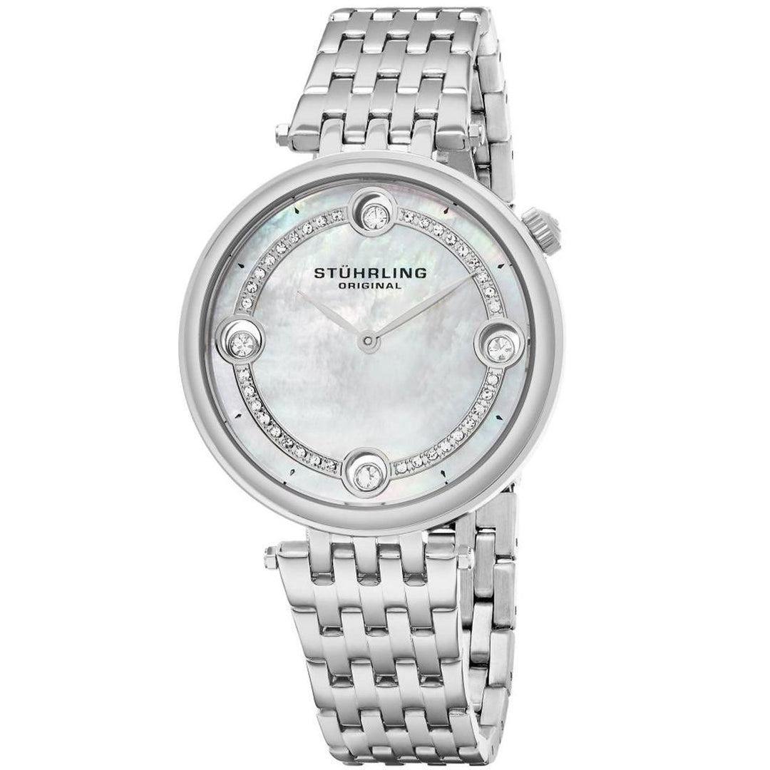 Stuhrling Womens Symphony Mother of Pearl Dial Stainless Steel Watch 716.01 Image 1