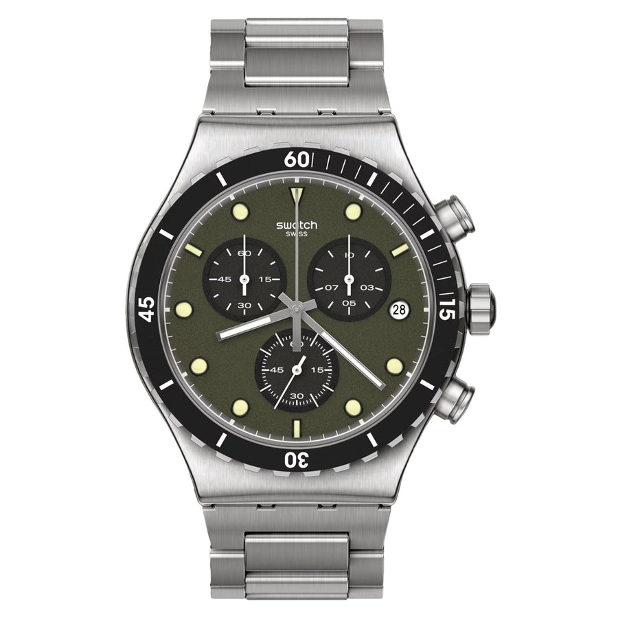 Swatch Mens The June Green Dial Watch - YVS488G Image 1